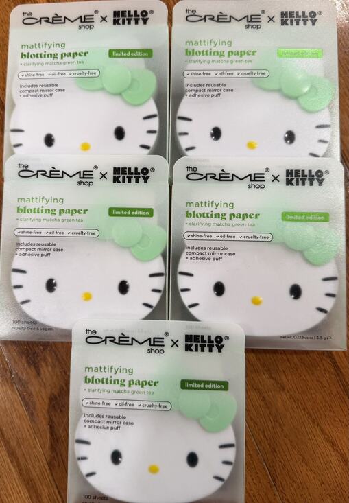 The Crème Shop Other - Lot of 5 The Creme Shop x Hello Kitty Matcha Blotting Paper Compact NEW